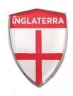 Emblema Escudo Bandeira Inglaterra Cromado Com Resina 6,3cm X 4,02 Cm Emblema Escudo Bandeira Inglaterra Cromado Com Resina 6,3cm X 4,02 Cm
