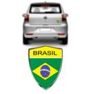 Emblema escudo (brasil) universal moldura cromada