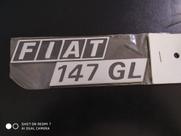Emblema fiat 147 gl preto e prata dois níveis