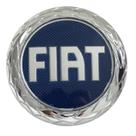 EMBLEMA "FIAT" LOGOTIPO CROMADO E AZUL (GRADE FRONTAL) UNO 2004 2005 2006 2007 2008 84x84x7MM