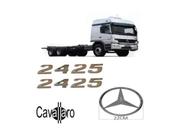 Emblema Lateral Mb Atego 2425 Cromado Lateral +estrela Grade