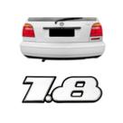 Emblema Letreiro (1.8) Cinza Escovado Fundo Preto GOLF 96/97