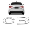 Emblema Letreiro C3 para carros C3 2013 a 2022 Emblema Letreiro C3 para carros C3 2013 a 2022