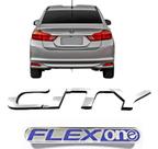 Emblema Letreiro City FlexOne 2015 Acima Peça Cromada