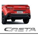 Emblema letreiro cromado linha Hyundai escrita Creta ano 2017 a 2019
