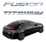emblema letreiro fusion Titanium ano modelo 2013 até 2018 peça cromada fita 3M emblema letreiro fusion Titanium ano modelo 2013 até 2018 peça cromada fita 3M