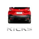 Emblema Letreiro KICKS Cromado Kicks 2017 a 2019