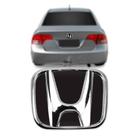 Emblema Letreiro Porta Malas Fundo Preto para Carros HONDA