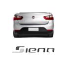Emblema Letreiro Siena Cromado e Branco Grand Siena 2011 a 2021