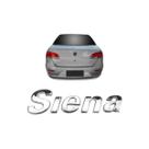 Emblema Letreiro SIENA Cromado Siena 2000 a 2016