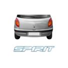 Emblema Letreiro SPIRIT Resinado Transparente Contorno Grafite Corsa Celta 2003 a 2006