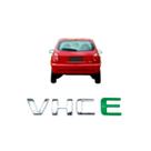 Emblema Letreiro VHC E Cromado com Verde Celta 2001 a 2015 e Corsa 2003 a 2016