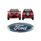 Emblema Logo FORD Grade e Porta Mala Oval Azul/Cromado Ecosport 2003 a 2012