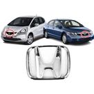 Emblema Logo H Para Grade Radiador Honda New Civic 2007 até 2011 New Fit 2009 / 2014 Cromado