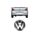 Emblema Logo VW Cromado Fundo Preto Porta Mala Fox Gol Voyage Golf Emblema Logo VW Cromado Fundo Preto Porta Mala Fox Gol Voyage Golf