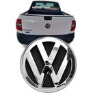 Emblema Logo Vw Porta Malas Saveiro G6 Cromado 13,0 cm Ø