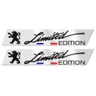 Emblema Peugeot 206 Limited Edition Adesivo Cromado Resinado
