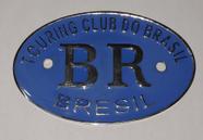 Emblema Placa Br Touring Club De Metal Cromado
