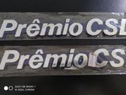 Emblema prêmio csl material acrílico com dupla face fácil aplicação