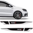 Emblema Resinado Aplique Lateral MSI Inclinado Decorativo Par