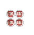 Emblema resinado calota fiat 48mm vermelho 4 unidades