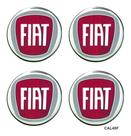 Emblema Resinado Calota Fiat Vermelho Adesivo 55mm 4 Unid