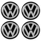 Emblema Resinado VW Preto Calota 48 mm 4 Peças Emblema Resinado VW Preto Calota 48 mm 4 Peças