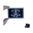 Emblema Tático Bordado De Caveira, Adesivo Para Mochila, Nunca Desista, Memento Mori, Aplique De