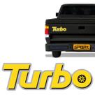 Emblema Turbo D20 Adesivo Amarelo Traseira Modelo Original