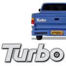 Emblema Turbo D20 Adesivo Prata Tampa Traseira Mod Original