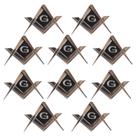 Emblema Veicular CREATRILL Maçônico 7 cm Cromado 10 Peças