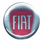 Emblema volante fiat resinado vermelho 45mm