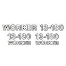 Emblemas 13-180 Worker Adesivo Volkswagen Caminhão Cromado