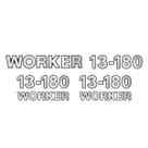 Emblemas 13-180 Worker Adesivo Volkswagen Caminhão Cromado