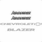 Emblemas Blazer Advantage 2007 Chevrolet Adesivos Prata