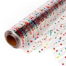 Embrulho de presente CMFYHM 86 cm x 30 m, rolo de bolinhas multicolorido
