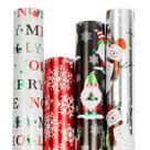 Embrulho de presente JAM Paper Christmas Wrap 100m² Snowy Holiday Embrulho de presente JAM Paper Christmas Wrap 100m² Snowy Holiday