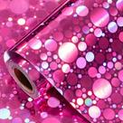Embrulho de presente LeZakaa Pink Holographic Foil Roll 43 cm x 10 m