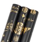 Embrulho de presente Linnoptimix 3 rolos grandes de 70 cm x 200 cm de Natal