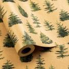 Embrulho de presente Retrify Kraft Paper Roll 43x10 m Árvores de Natal