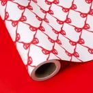 Embrulho de presente WRAPAHOLIC Mini Roll, laço vermelho reversível 43x10 m