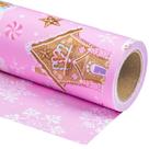 Embrulho de presente WRAPAHOLIC Reversível Rosa Gingerbread 43x10m
