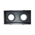 Embutido 2 X Dicroica MR16 Recuado Direcionavel Preto