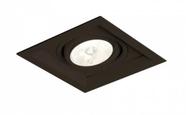 Embutido ar111 simples quadrado recuado preto 20x20x4cm Embutido ar111 simples quadrado recuado preto 20x20x4cm