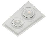 Embutido dicroica 2xmr16 branco flat