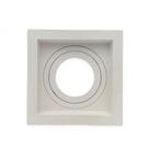 EMBUTIDO DICRÓICA SIMPLES RECUADO BRANCO 10x10CM - CRISTALLUX