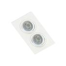 Embutido Duplo Dicróica Face Plana Direcional GU10 Branco - Save Energy - SE-330.3171