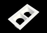 Embutido duplo linea 2 para gesso MR11 cod. 1061516 - Moon iluminação Embutido duplo linea 2 para gesso MR11 cod. 1061516 - Moon iluminação