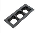 Embutido linea 3 focos preto triplo 3GU10 MR11 - Moon Iluminação Embutido linea 3 focos preto triplo 3GU10 MR11 - Moon Iluminação