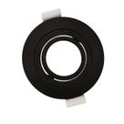 Embutido Mini Dicroica MR11 Plano Redondo Direcionavel Preto